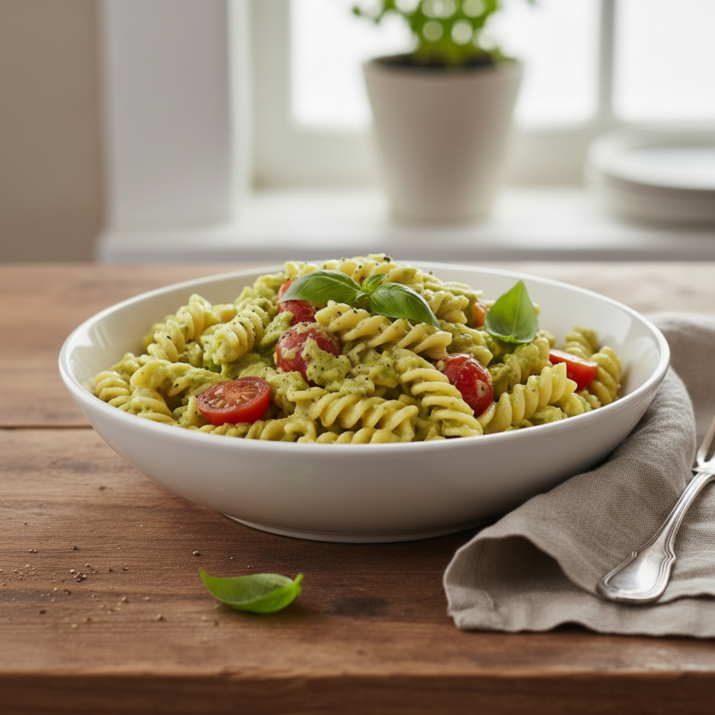 Avocado-Frischkäse-Pasta