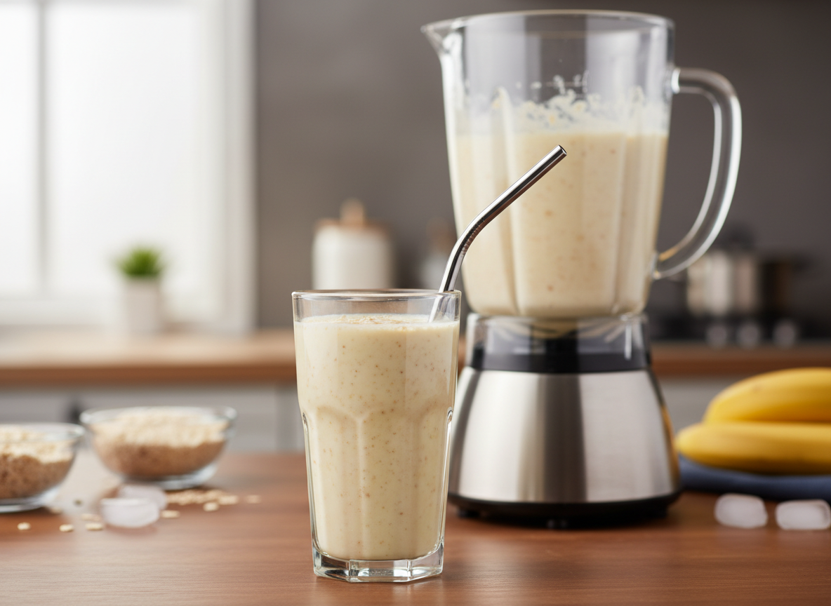 Banane-Hafer-Powerdrink