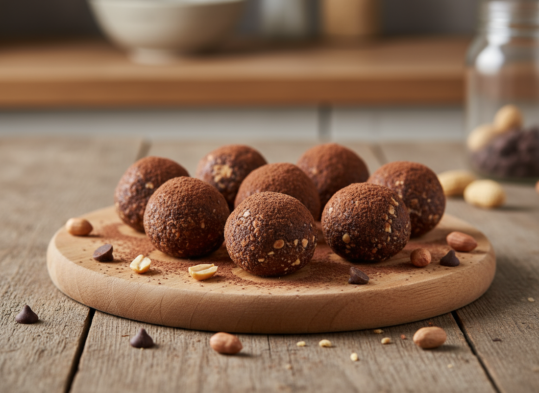 Erdnuss-Schoko Energy Balls