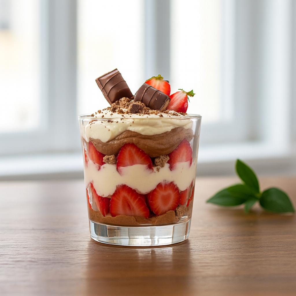 Kinder-Bueno-Erdbeer-Dessert