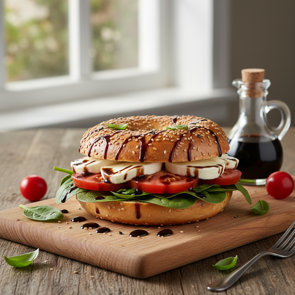 Tomaten-Mozzarella Bagel