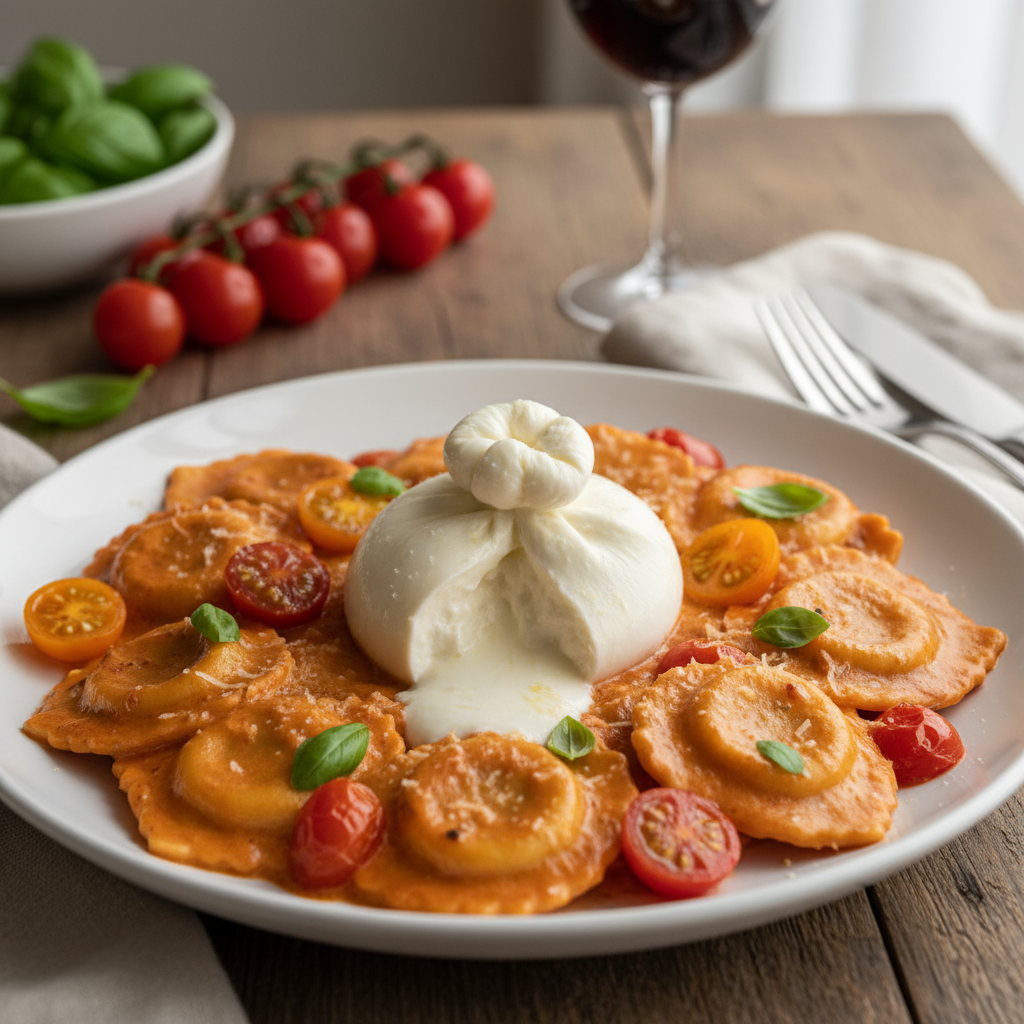 Cremige Tomaten-Cappellettis